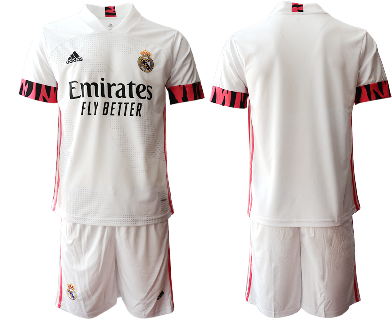 Men 2020-2021 club Real Madrid home blank white Soccer Jerseys1->customized soccer jersey->Custom Jersey
